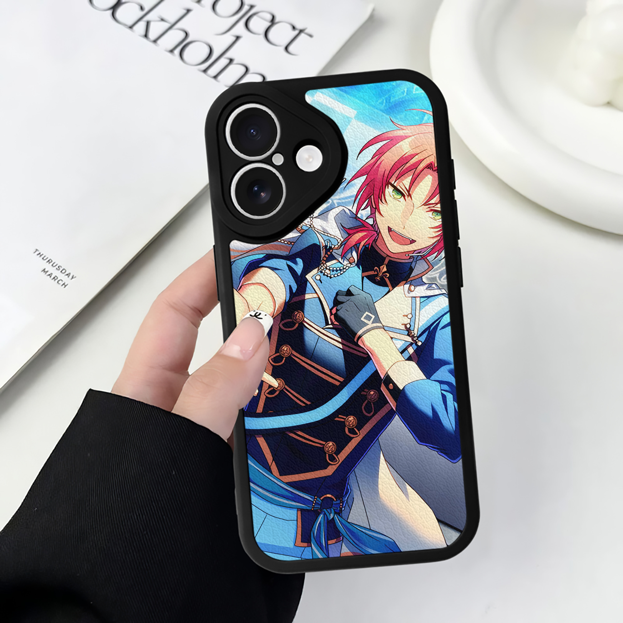 （画像用） あんさんぶるスターズ! Ensemble Stars 【iPhone 16シリーズ対応】シリコンスマホケース（レザー調） 材質：シリコン